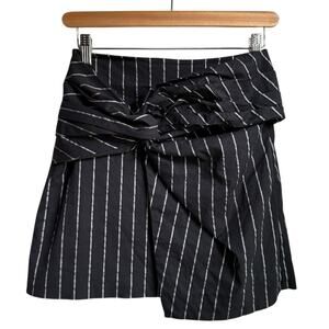 C/MEO Collective Pinstripe Twist Front Mini Skirt Women’s XS